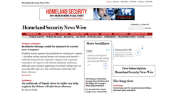 Desktop Screenshot of homelandsecuritynewswire.com