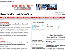 Tablet Screenshot of homelandsecuritynewswire.com